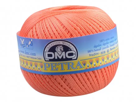 DMC Petra nr. 8 Virkgarn Unicolor 5608 Korall